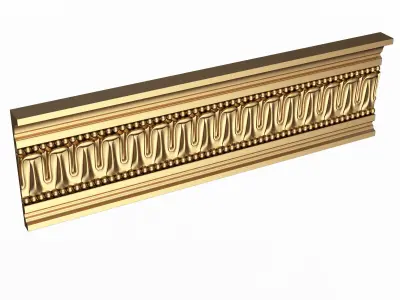 Cornice Decoration Molding 017 Low-poly 3D model