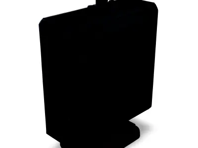 Luxury Square Clock with Green Details Low-poly 3D model