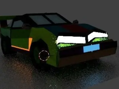 Futuristic Car  Low-poly 3D model