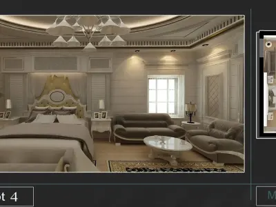 classic Master bedroom  3D model