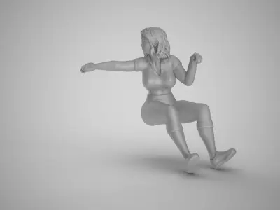 Girl Drive Back 3D print model