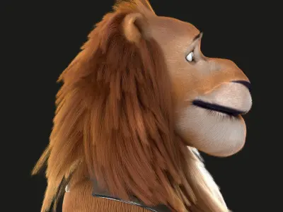 Cartoon Lion NoRig 3D model