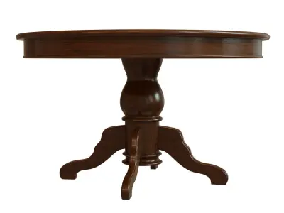 Wood table 1200 Low-poly 3D model