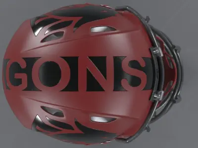 American Football Helmet Dragons 3D model