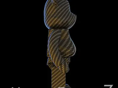 Carbon Body Kit BearBrick 3D model