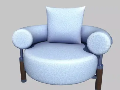 Modern Armchair Low-poly 3D model