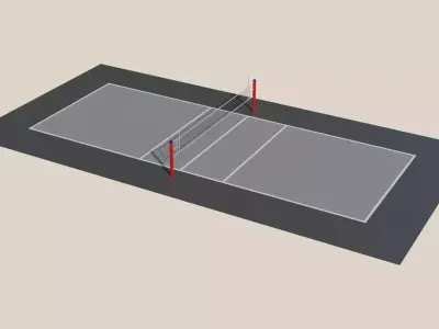 Volleyball Courts Pack Low-poly 3D model