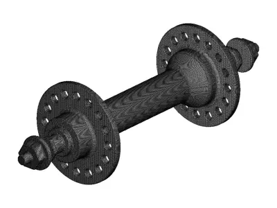 Plastic Bicycle Hub Axle Toy 3D model