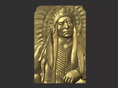 indian pendant 3D print model