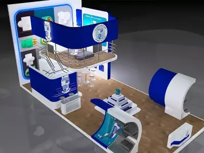 Booth Exhibition Stand a389a 3D model