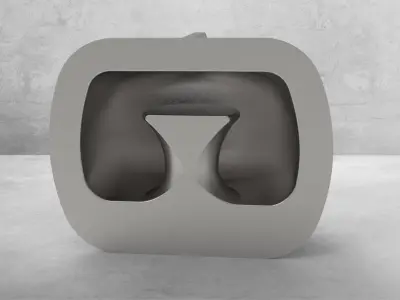 recessed shell bitts 3d model 3D print model