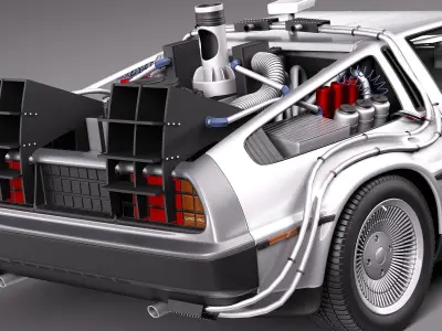 DeLorean DMC-12 Back To The Future 3D Model 3D model
