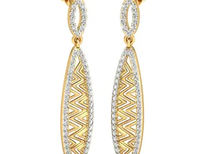 Women Earring 3DM STL OBJ FBX Render Details 3D print model get