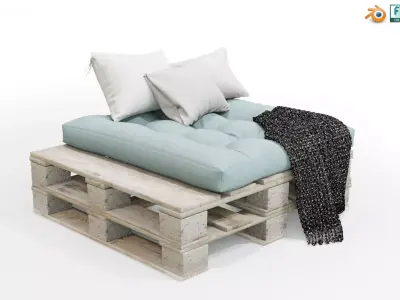 Couch for outdoor sitting Area  3D model