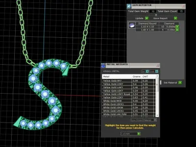 Jewelry Alphabet Pendant S 3D print model