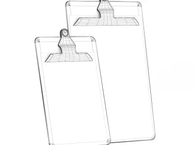 Wooden Clipboard 3D model