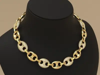 Gucci Sailor Puff  Link Necklace or bracelet 3D print model