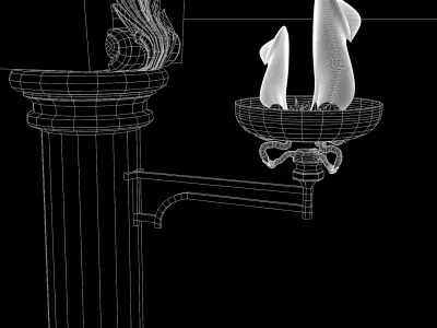 Residential Roman Garden Arches 3D model