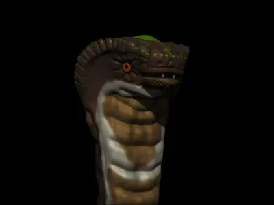 Cartoon snake Low-poly 3D model