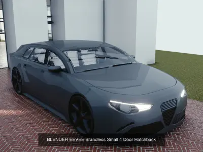 BLENDER EEVEE Brandless 20 car collection volume 1 3D Model Pack