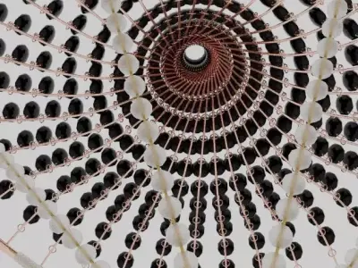 Luxury Gold Ceiling Chandelier High Poly 3d Model 3D model