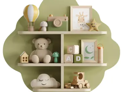 Children Room Set 15 Low-poly 3D model