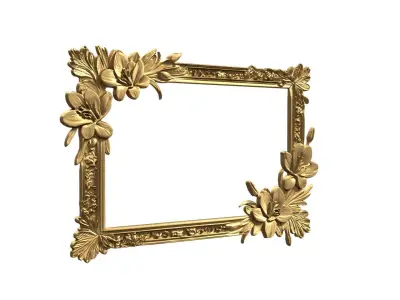 carved frame decor 01 3D print model