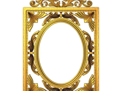 carved frame 3D model 52