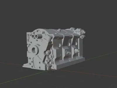Billet style 20b engine block 3D print model