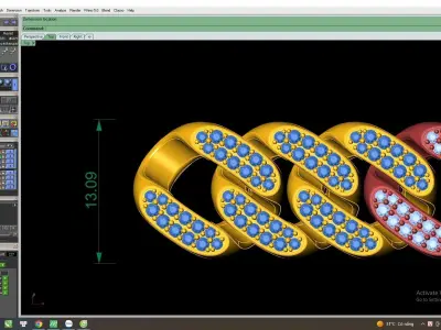 vong tay cuban 15mm 3D print model