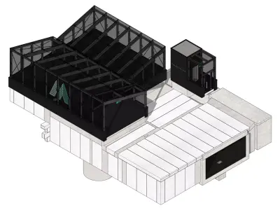 Subway Station Entrance with Elevator in Kyiv 3D model