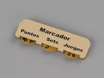 Padel Scoreboard   Marcador de puntos Padel 3D print model