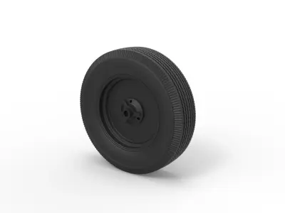 Wheel from old school Formula One 3D print model
