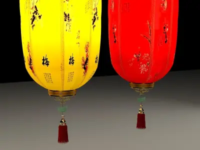 Chnese red lantern 3D model