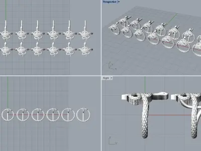 High jewelry Snake ring 2025 R42 16-20 sizes 3D print model 3D print model