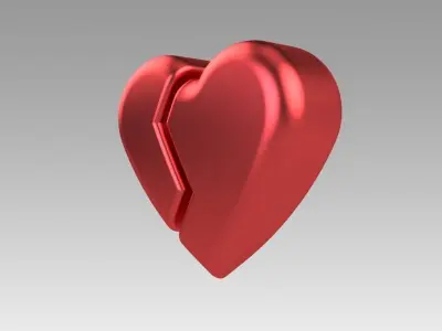Heart love broken 3D model