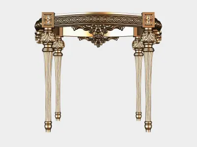 Carved coffee table for cnc 18 3D model