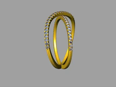 X cross ring 3D print model