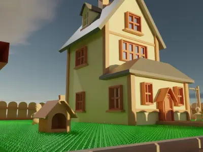 Disney house 6 Low-poly 3D model
