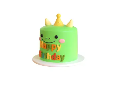 Low-Poly Birthday Cake 03 Low-poly 3D model