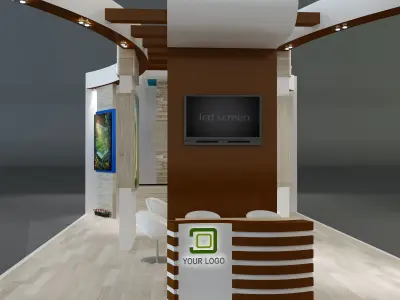 Booth Exhibition Stand a233b 3D model