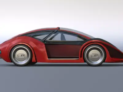 3Dpro CAR scifi 9 Low-poly 3D model