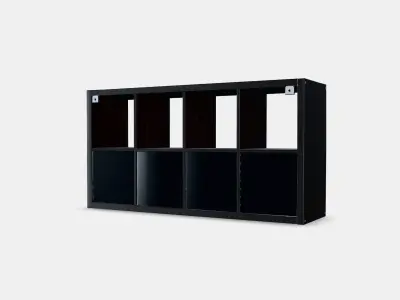KALLAX Shelving unit with 4 inserts 3 Low-poly 3D model