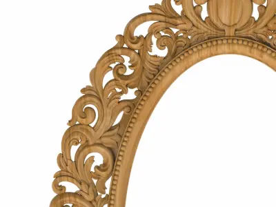 Carved picture frame STL 3D model