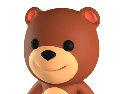 Cartoon Bear Low-poly 3D model