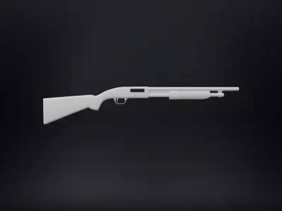 Pump-Action Shotgun 3D model