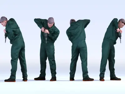 Dosch 3D - People - Factory Worker Vol 3 3D model