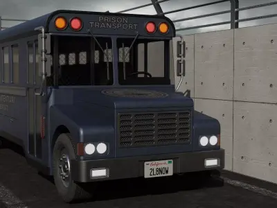 Prison Transport Bus 3D model