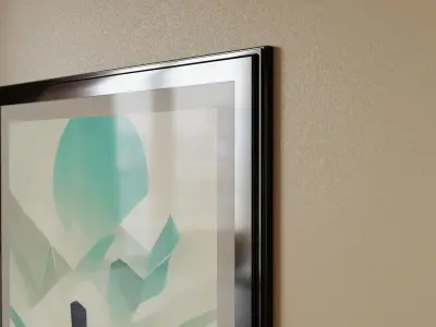 Framed Artwork Cubist Portrait 1 3D model