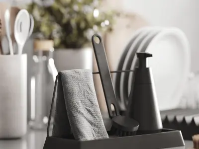 Decorative kitchen set 3D model